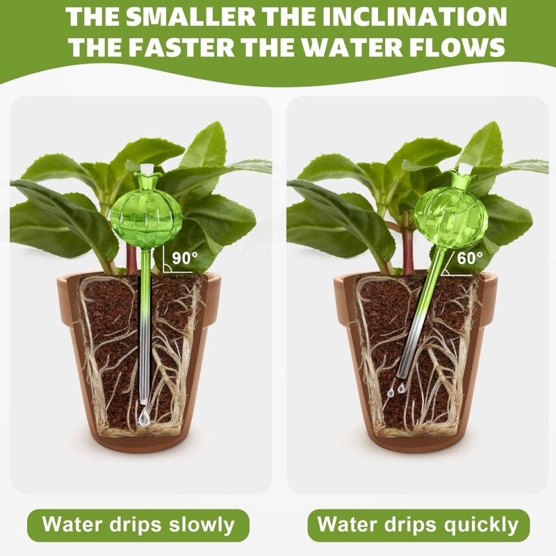 PVC 자동 식물 급수 벌브 모양 꽃 식물 물방울 주입 - Self Watering Insert 리뷰 및 가격